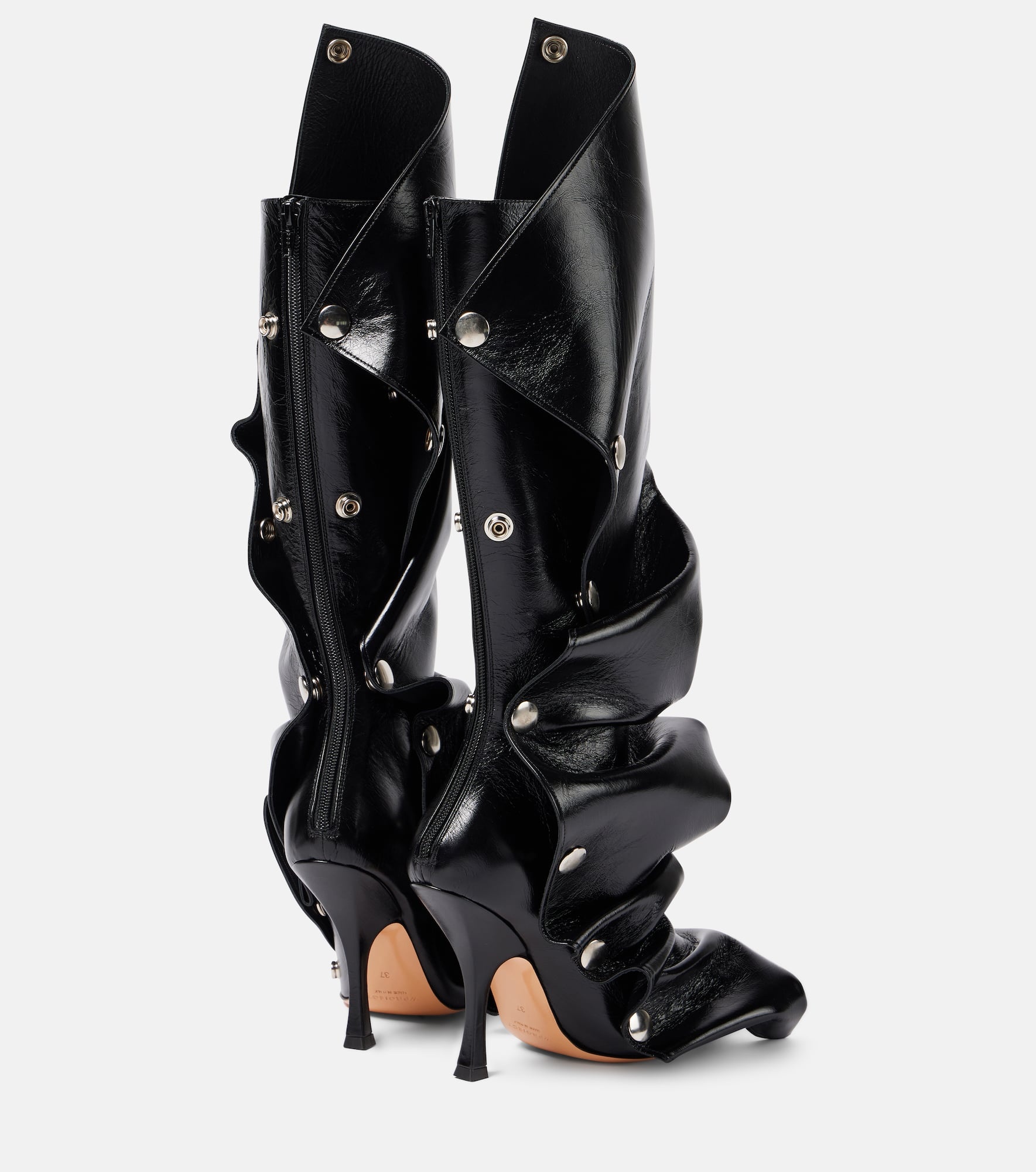 Snap 100 leather knee-high boots - 2