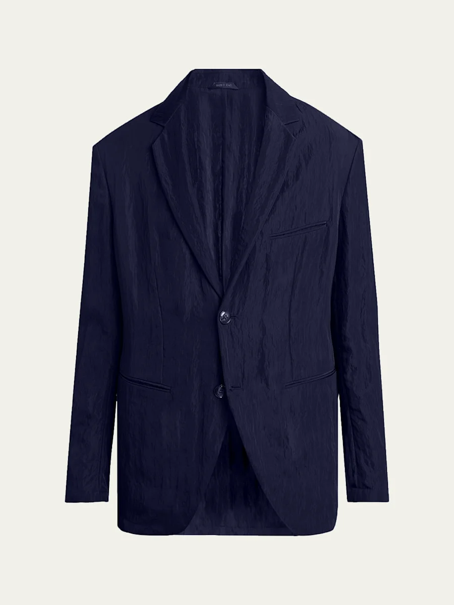Men's Textured Two-Button Blazer - 1