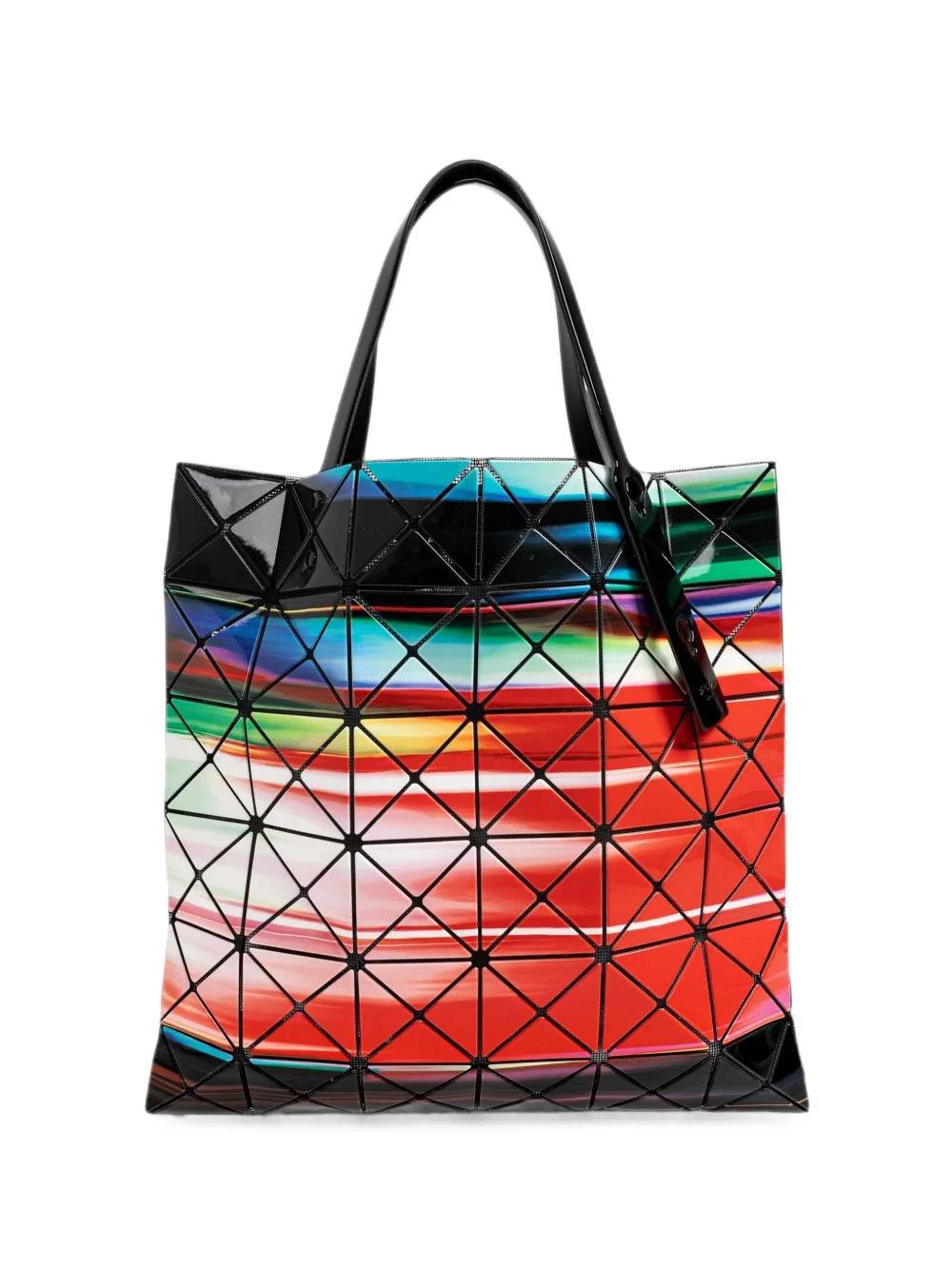 Warp geometric-panel tote bag - 1