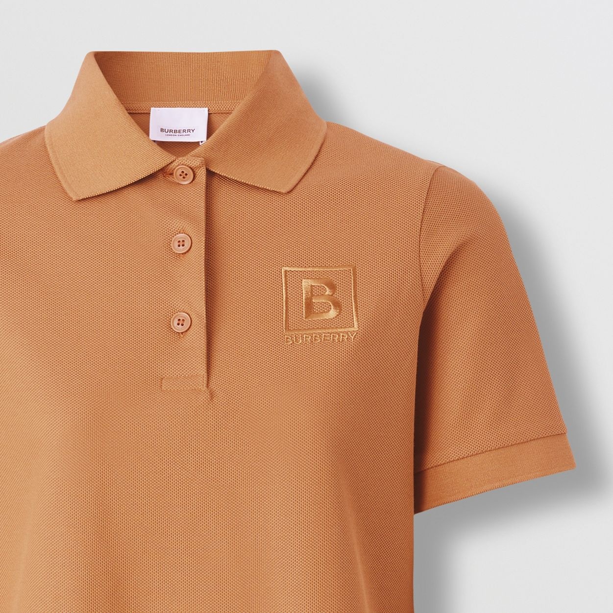 Letter Graphic Cotton Piqué Polo Shirt - 1