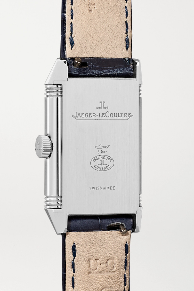 Reverso Classic Small 35.8mm x 21mm stainless steel and alligator watch 4