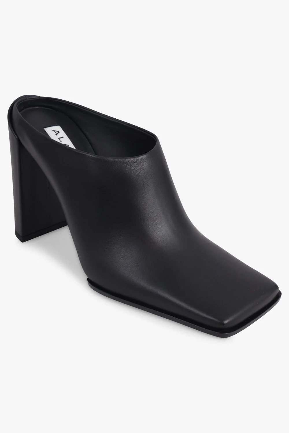 90MM LEATHER MULE | BLACK - 1