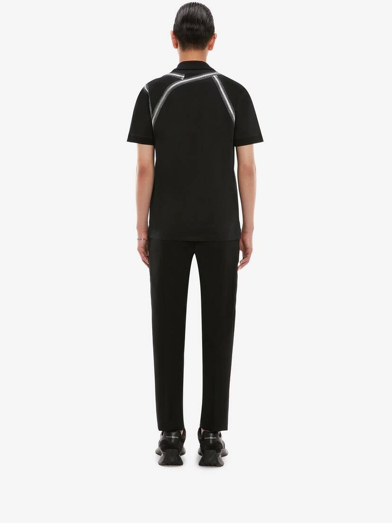Zip Harness  Polo in Black 4