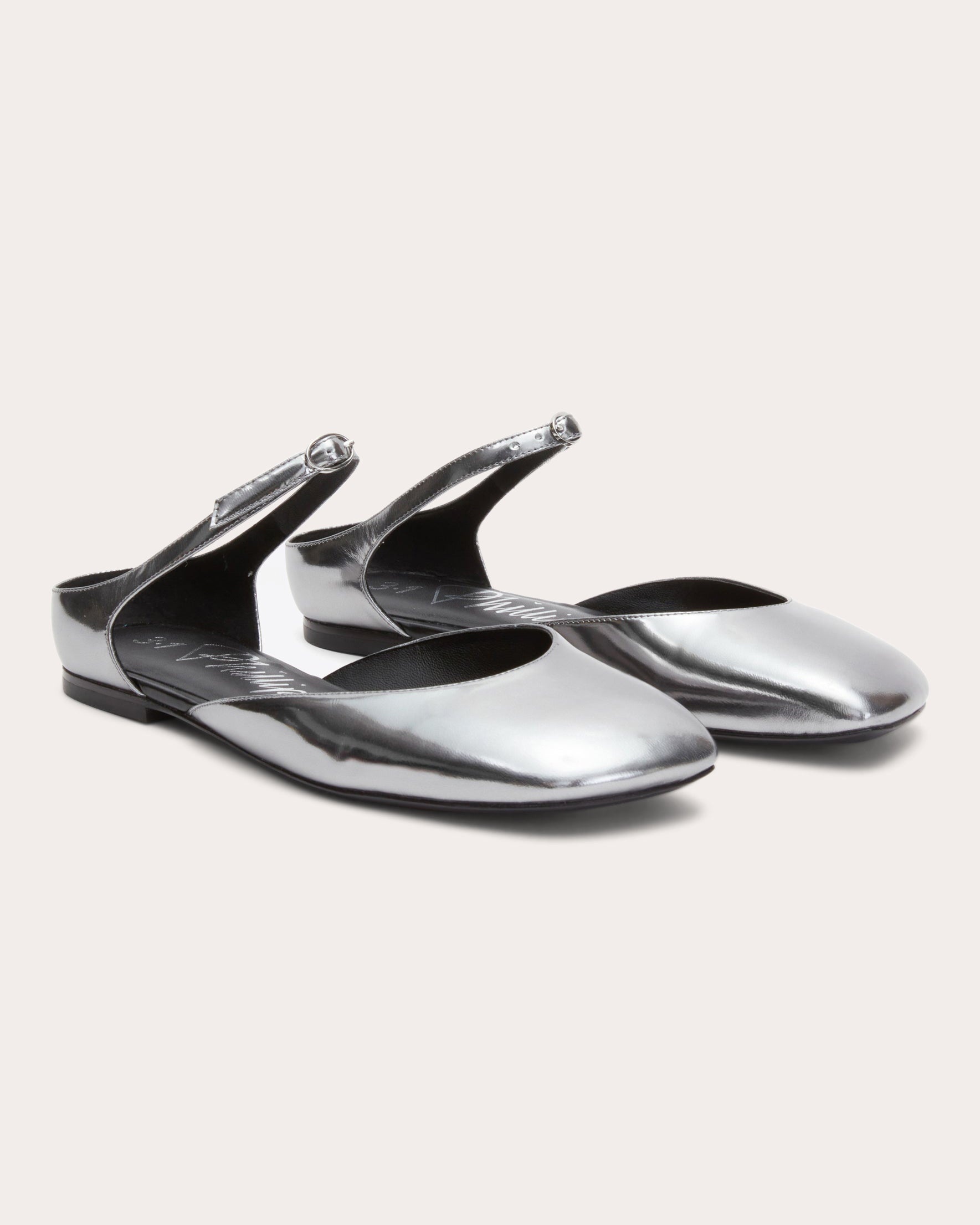 Metallic Leather ID Mary Jane Flat - 2