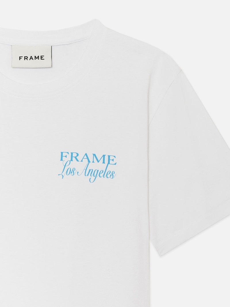 FRAME LA Logo Tee in White 2
