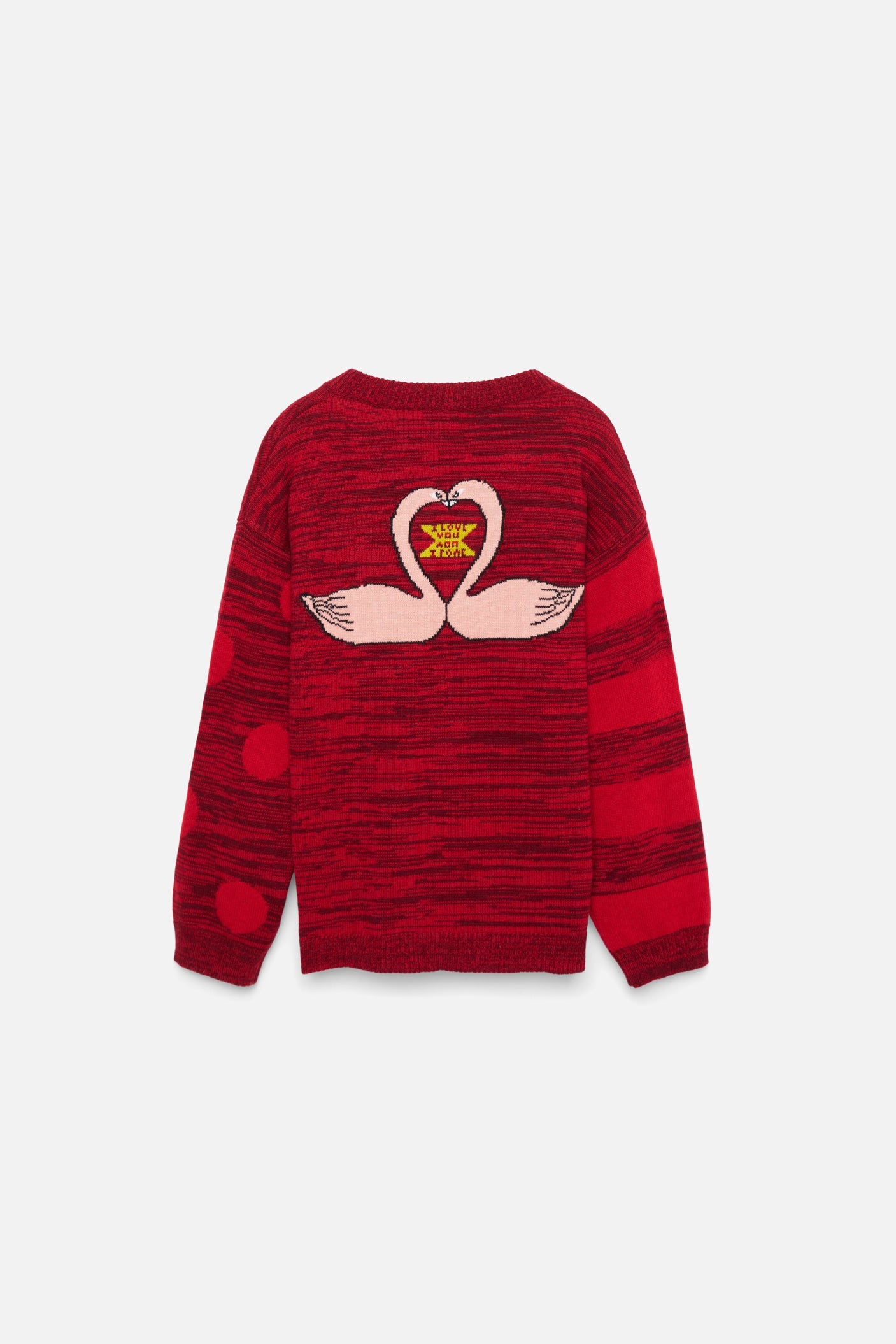 STRIPE POLKA DOT SWAN CARDIGAN - 3