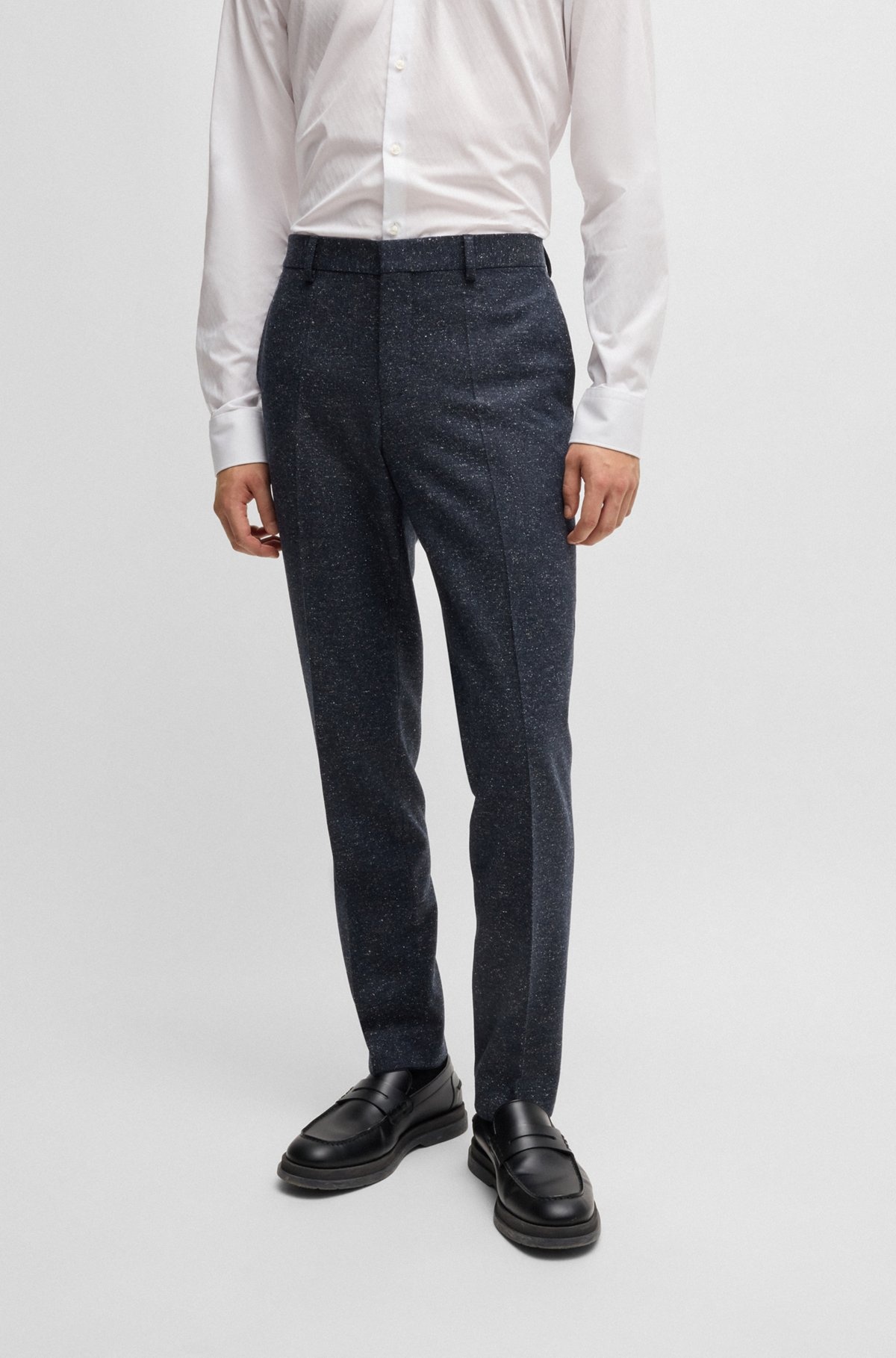 SLIM-FIT SUIT IN MICRO-PATTERNED WOOL - 6