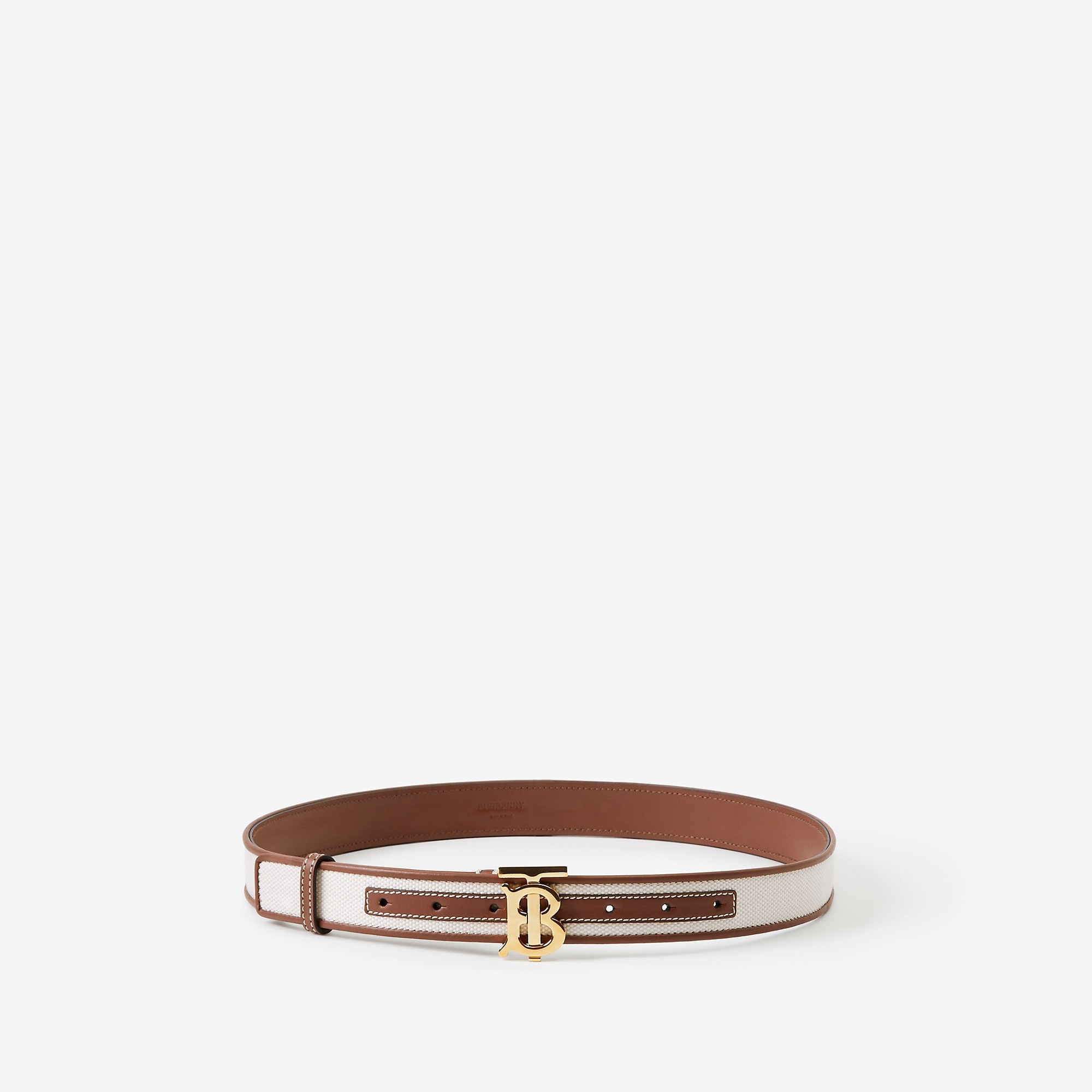 Monogram Motif Canvas and Leather Belt - 1