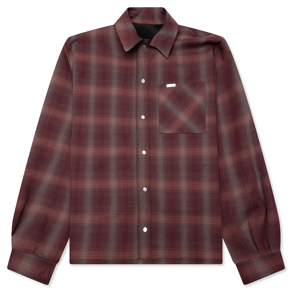 BONDED REVERSIBLE CHECK SHIRT - NERO - 3