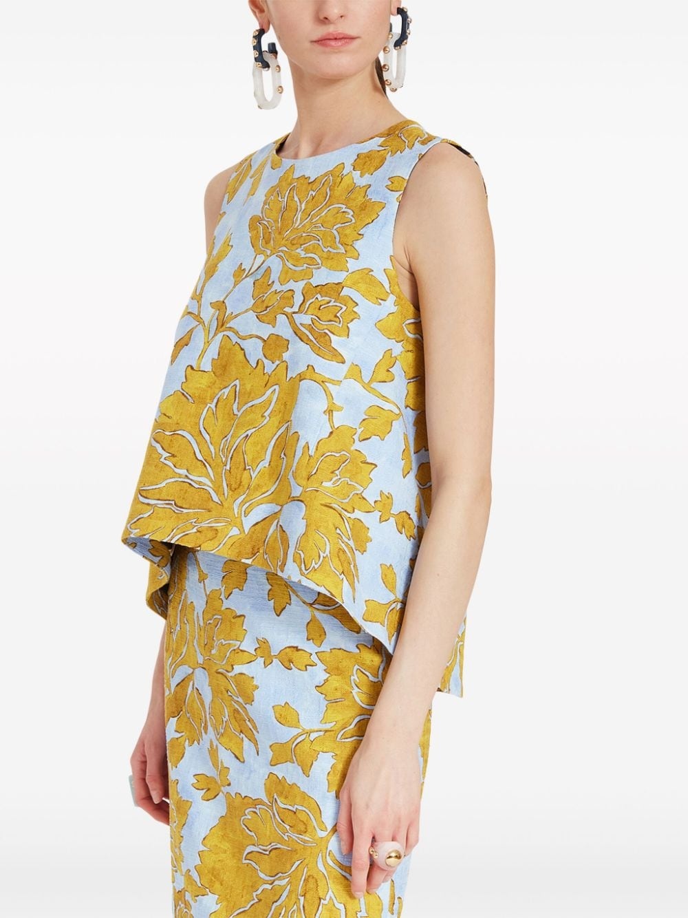 La Scala cotton-blend top - 3