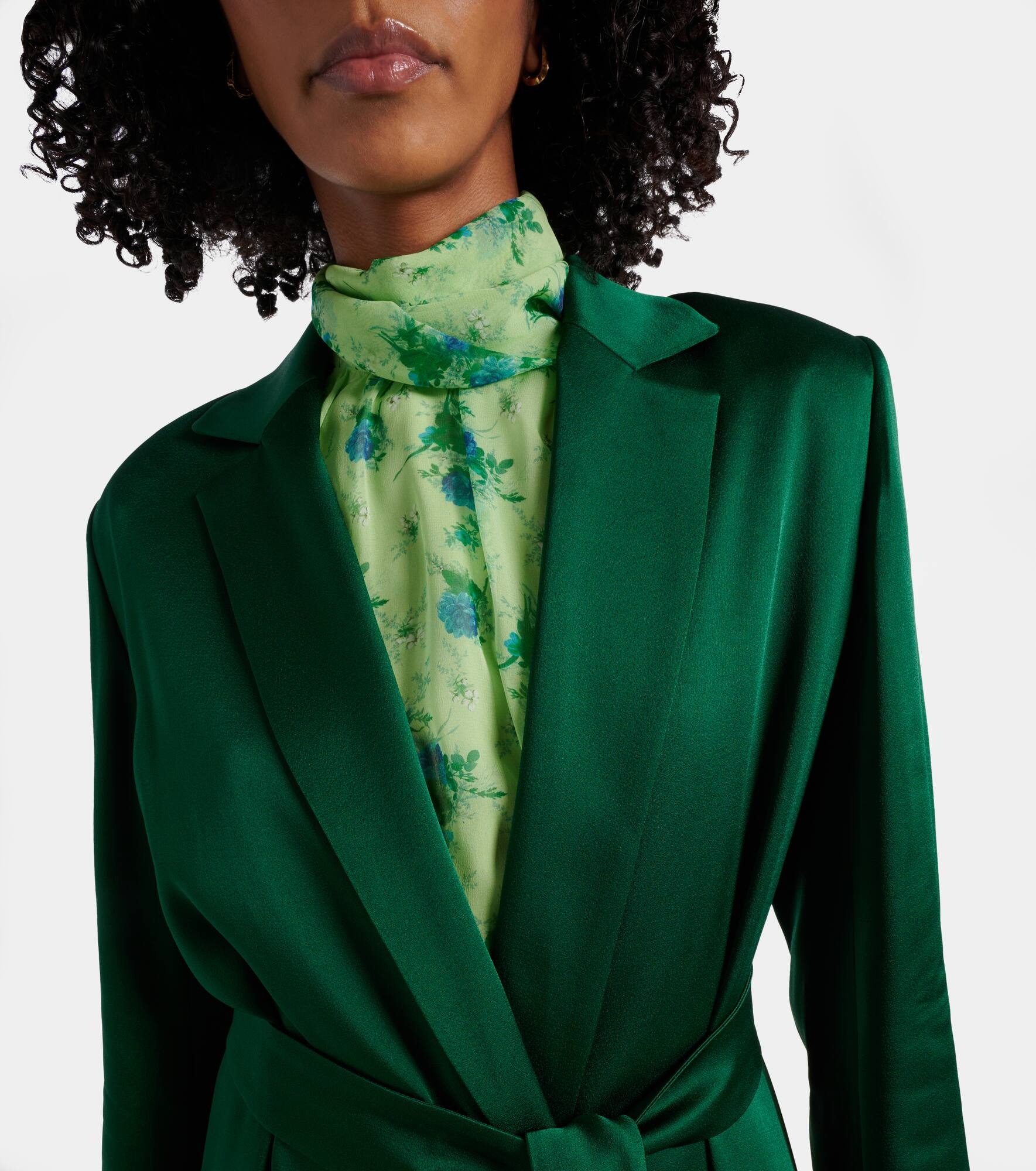 Giselda satin wrap coat - 4