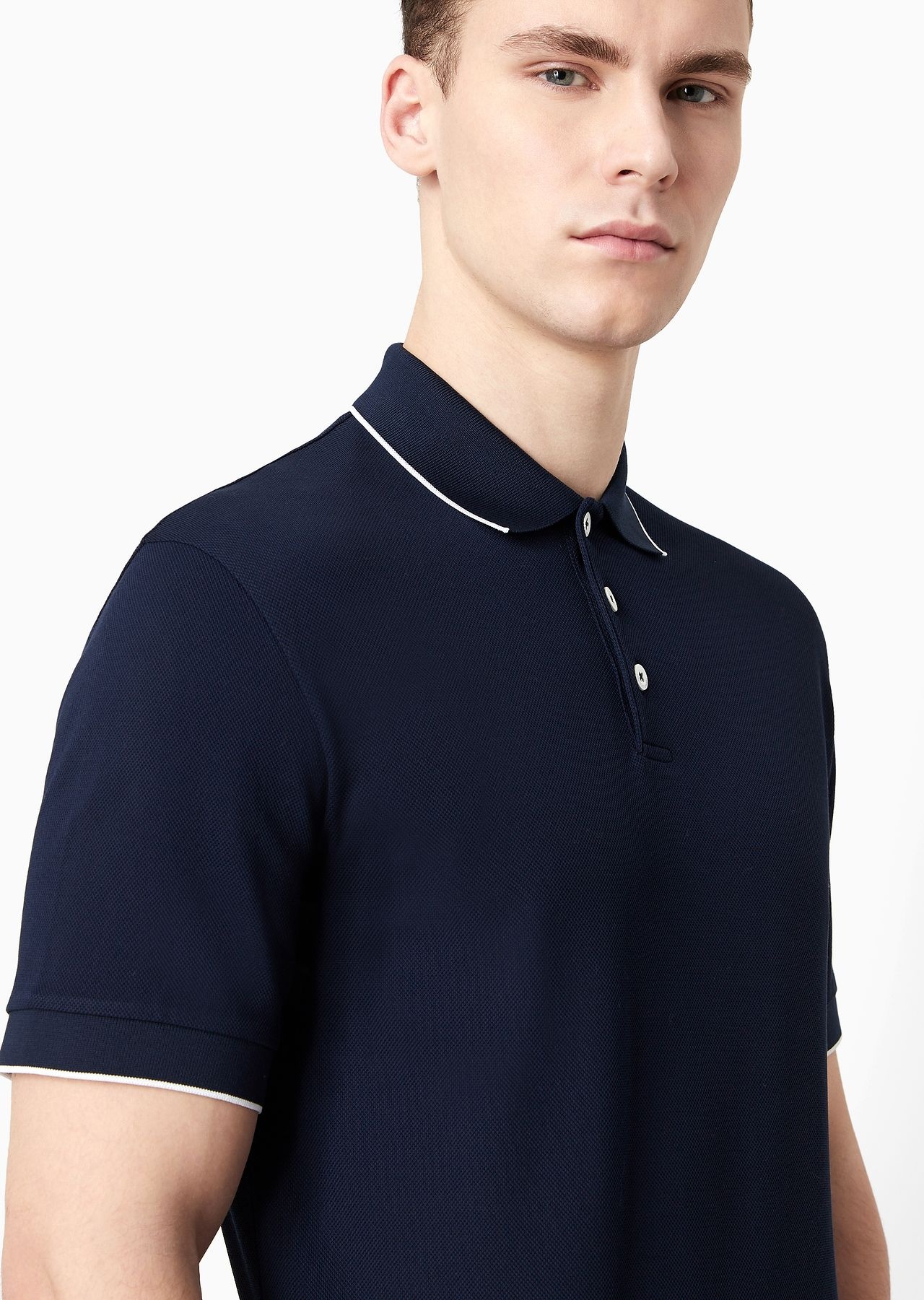 Piqué polo shirt in lisle cotton yarn - 6