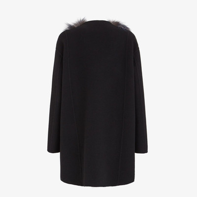 FENDI Black cashmere coat outlook