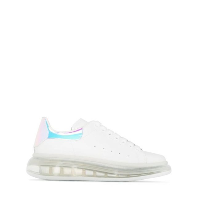 White Oversize Sneakers with perforated detail - 1