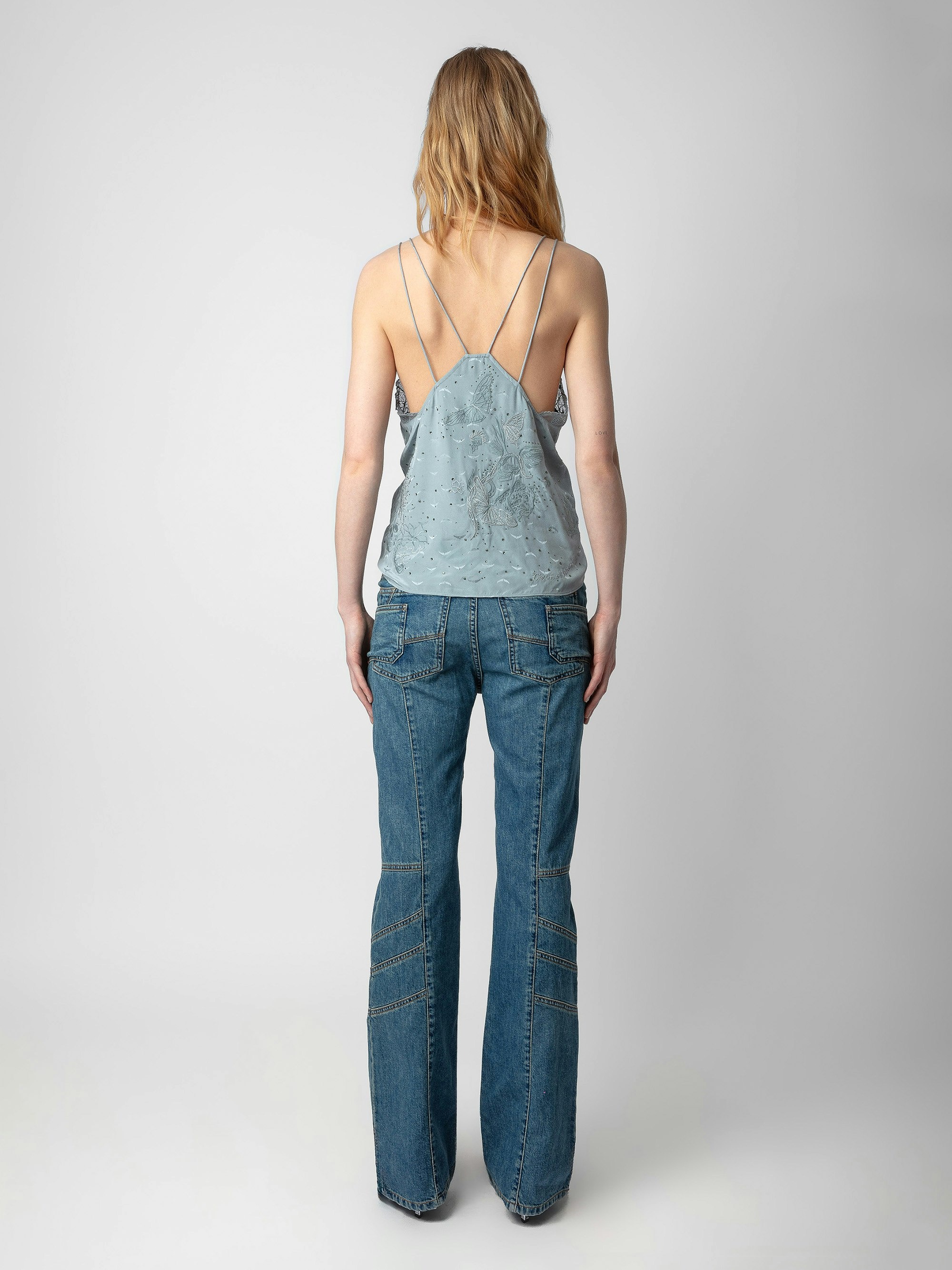 Capela Diamanté Silk Jacquard Camisole - 3