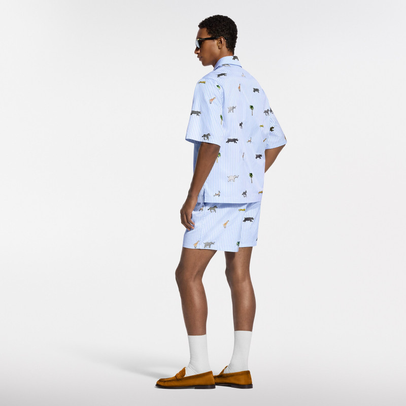 LV x The Darjeeling Limited Embroidered Striped Shorts 3