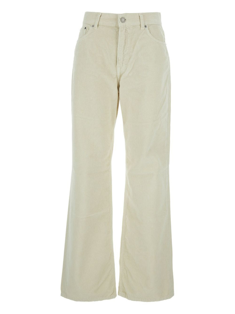 logo patch corduroy trousers 1