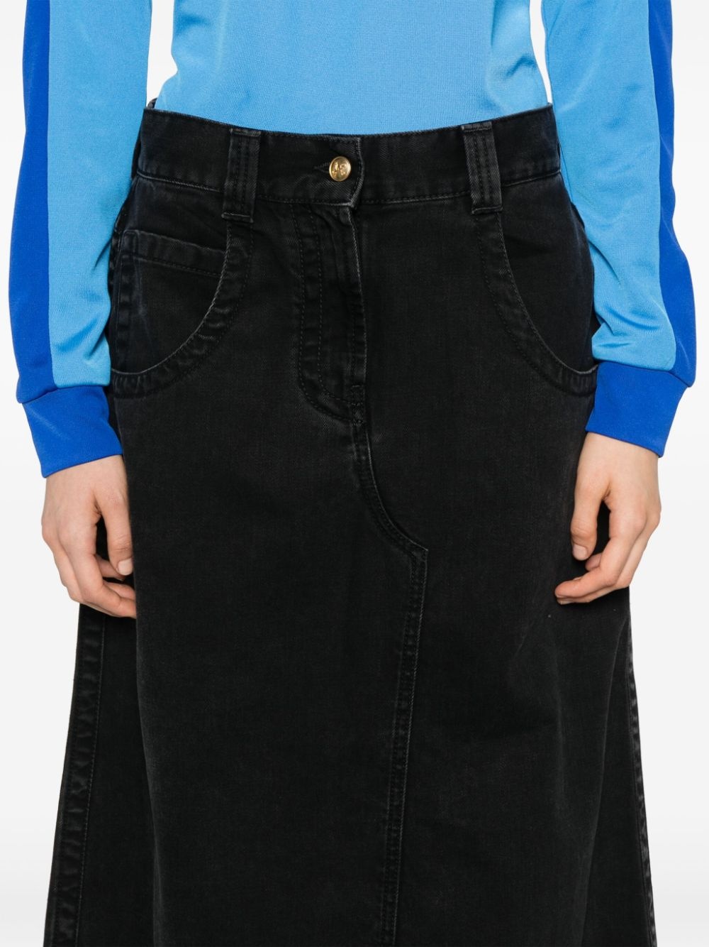 denim maxi skirt - 5