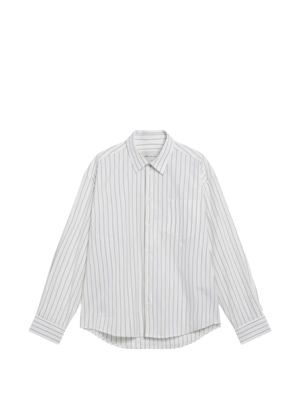 striped button-down boxy-fit shirt - 1