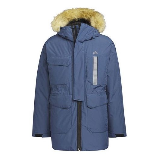 adidas Furry Down Parka 'Blue' IS0367 - 1