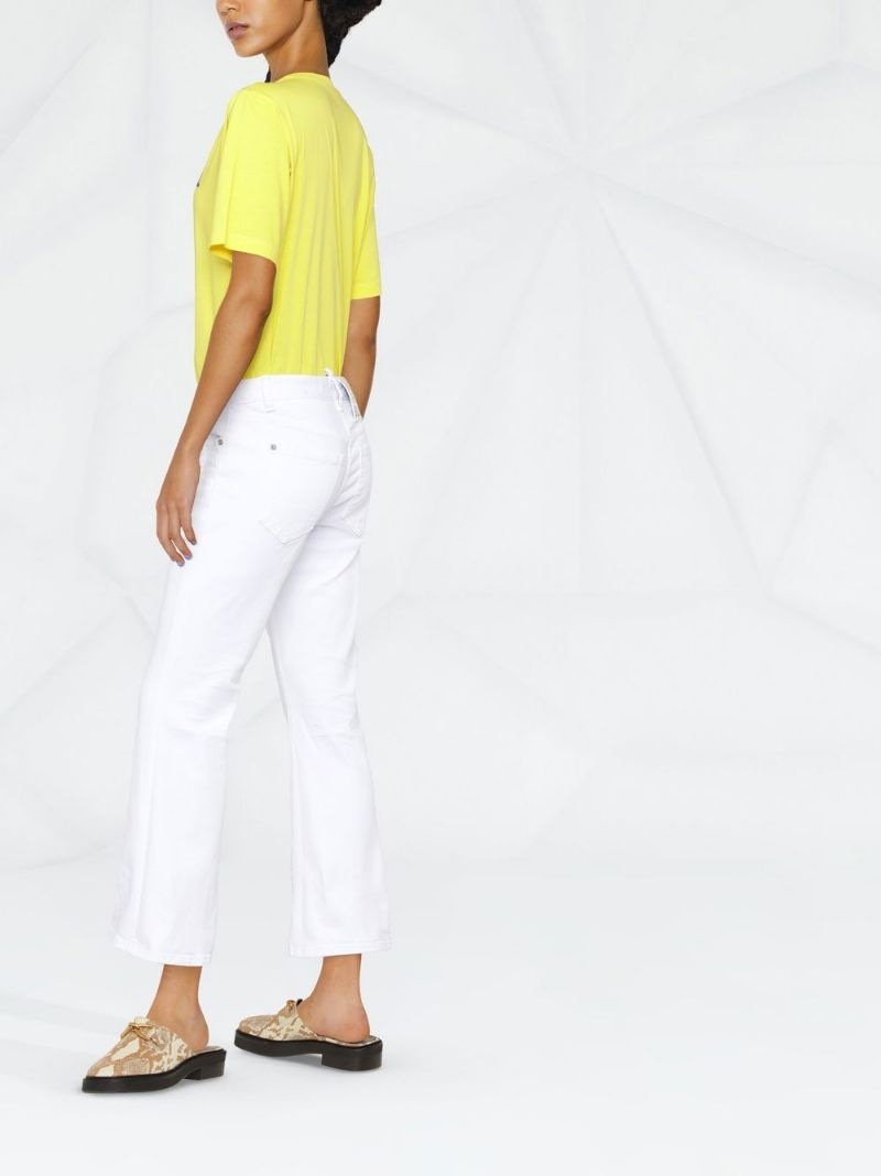 bootcut cropped trousers - 4