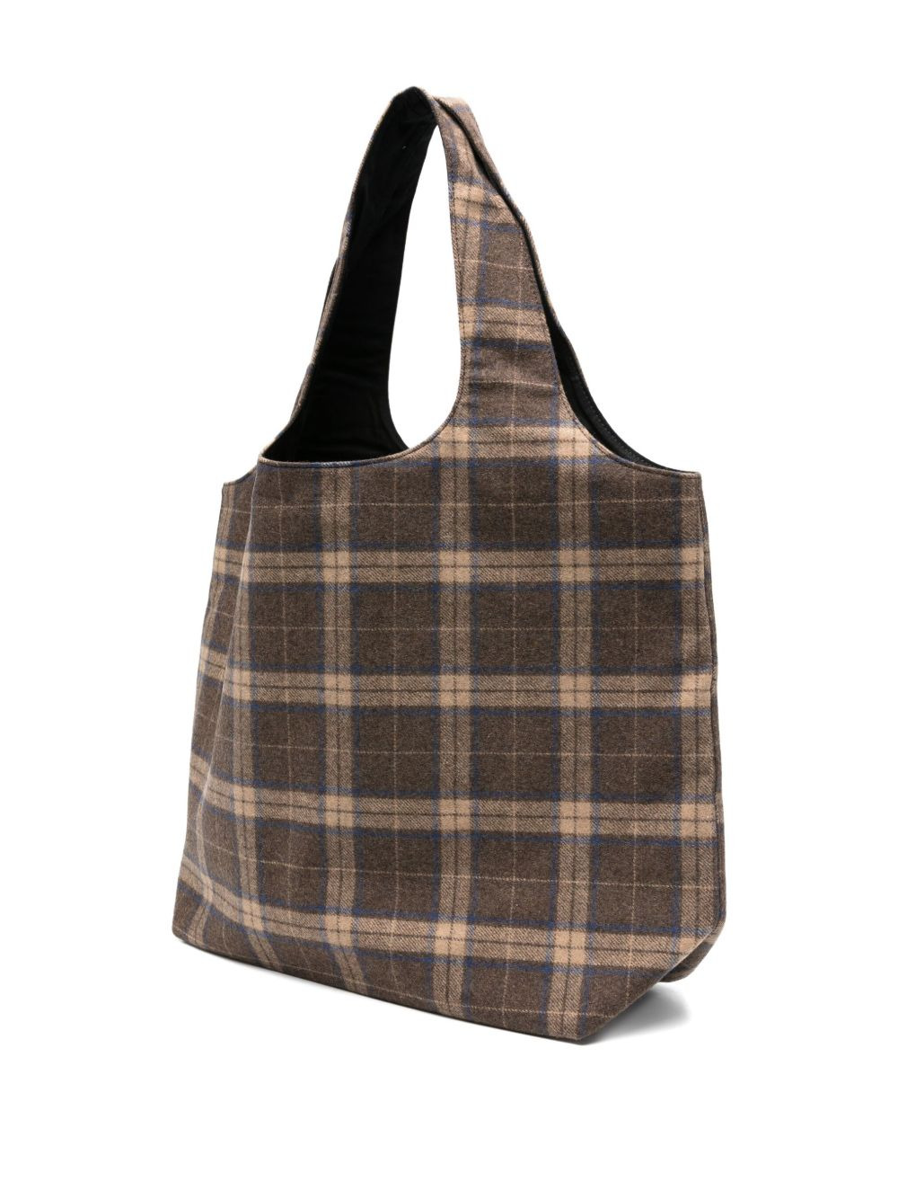 Ninon checked logo tote bag - 2