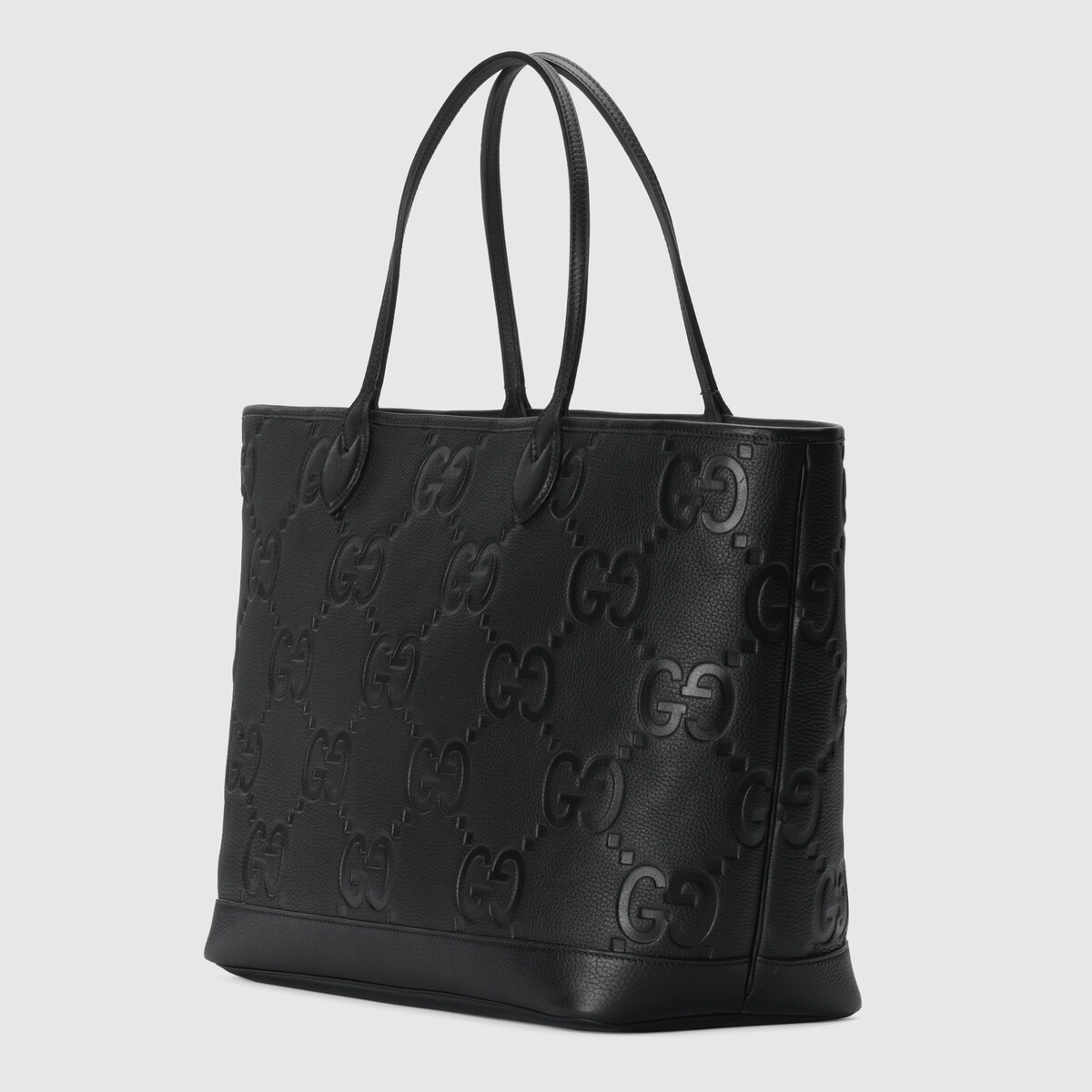 Jumbo GG large tote bag in black leather