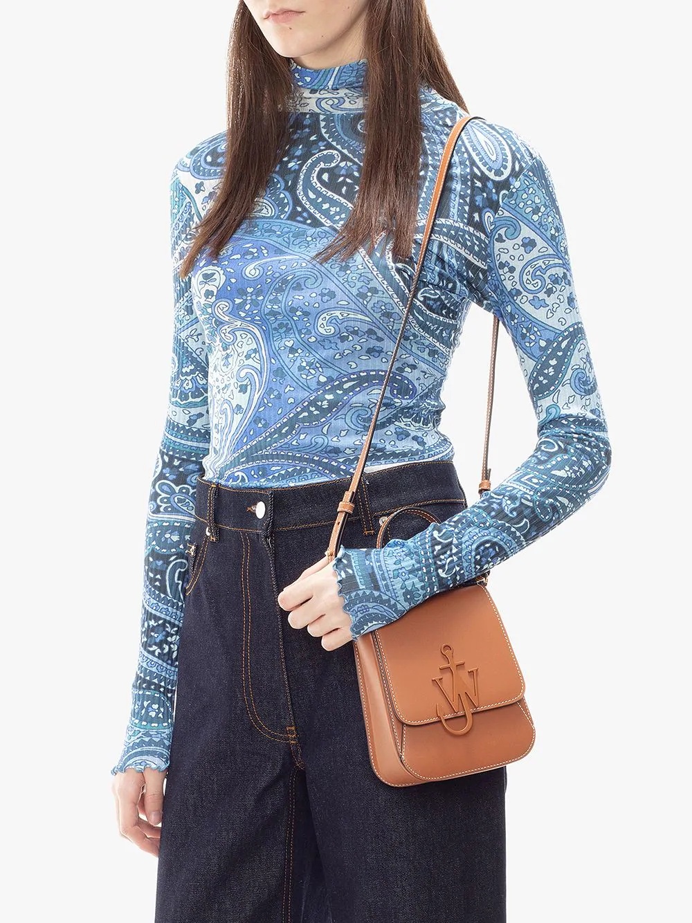 paisley-print roll-neck top - 3