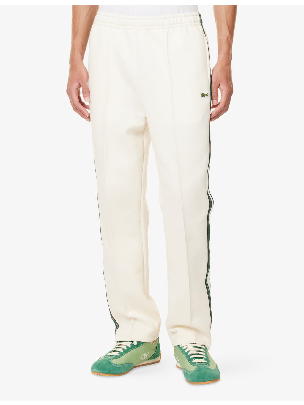 Logo-Patch Side-Stripe Cotton-Blend Track Jogging Bottoms - 3