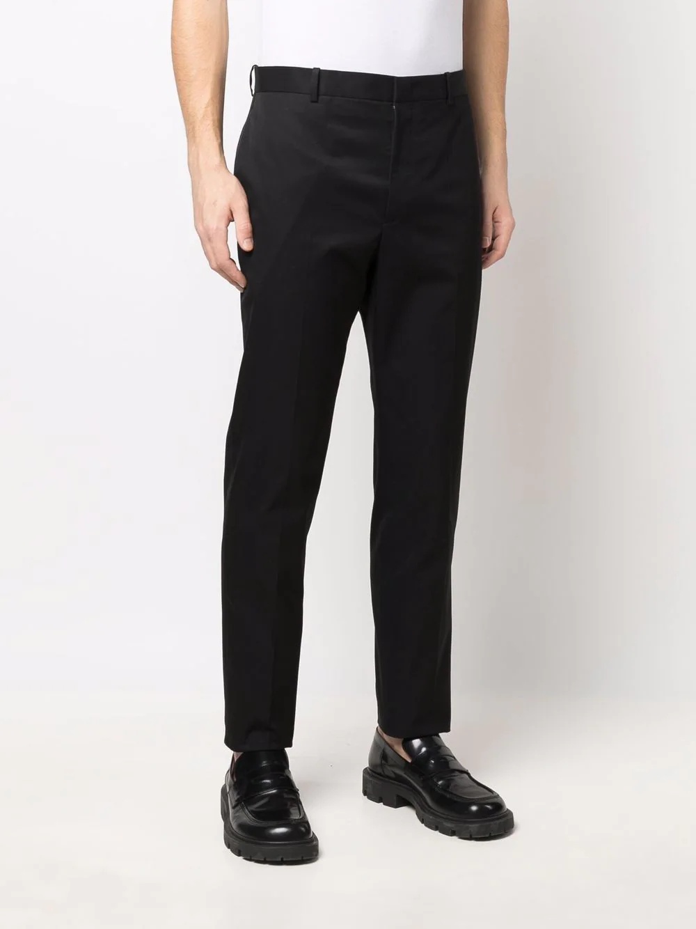 slim-fit tapered-leg trousers - 3