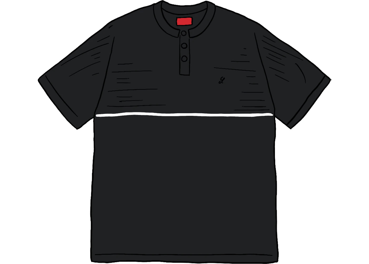 Supreme Terry S/S Henley Black - 1