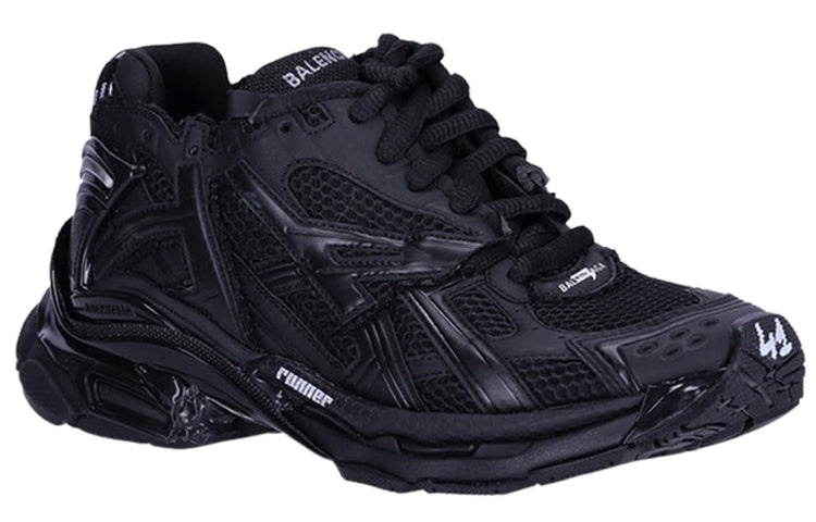 Balenciaga Runner Sneakers 'Matte Black Mesh and Nylon' 677403W3RBT1000 - 3