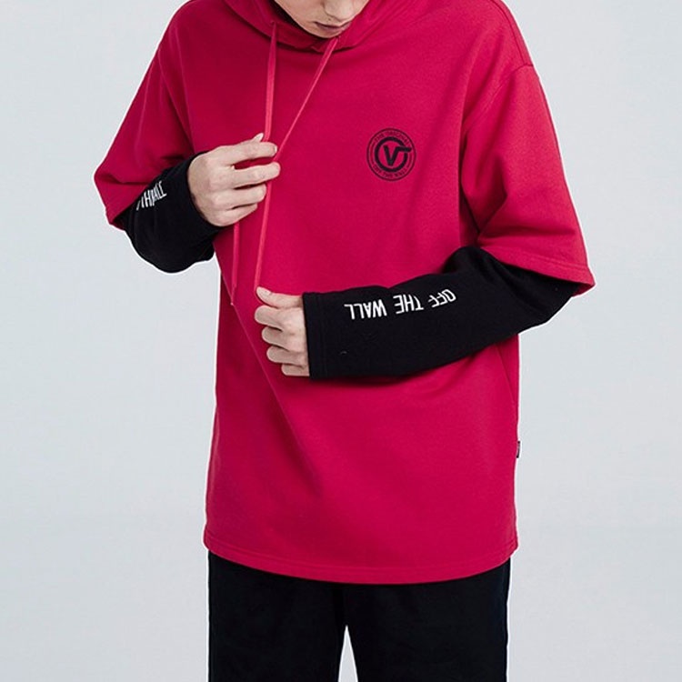 Vans Red Black Colorblock Alphabet Printing Couple Style Red VN0A3QTQ0PZ - 3