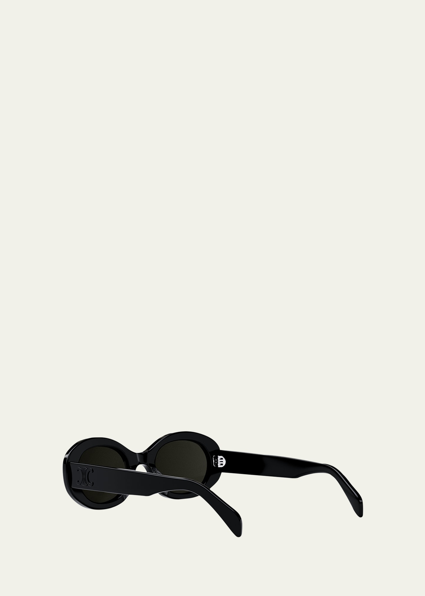 Triomphe Logo Oval Acetate Sunglasses - 4