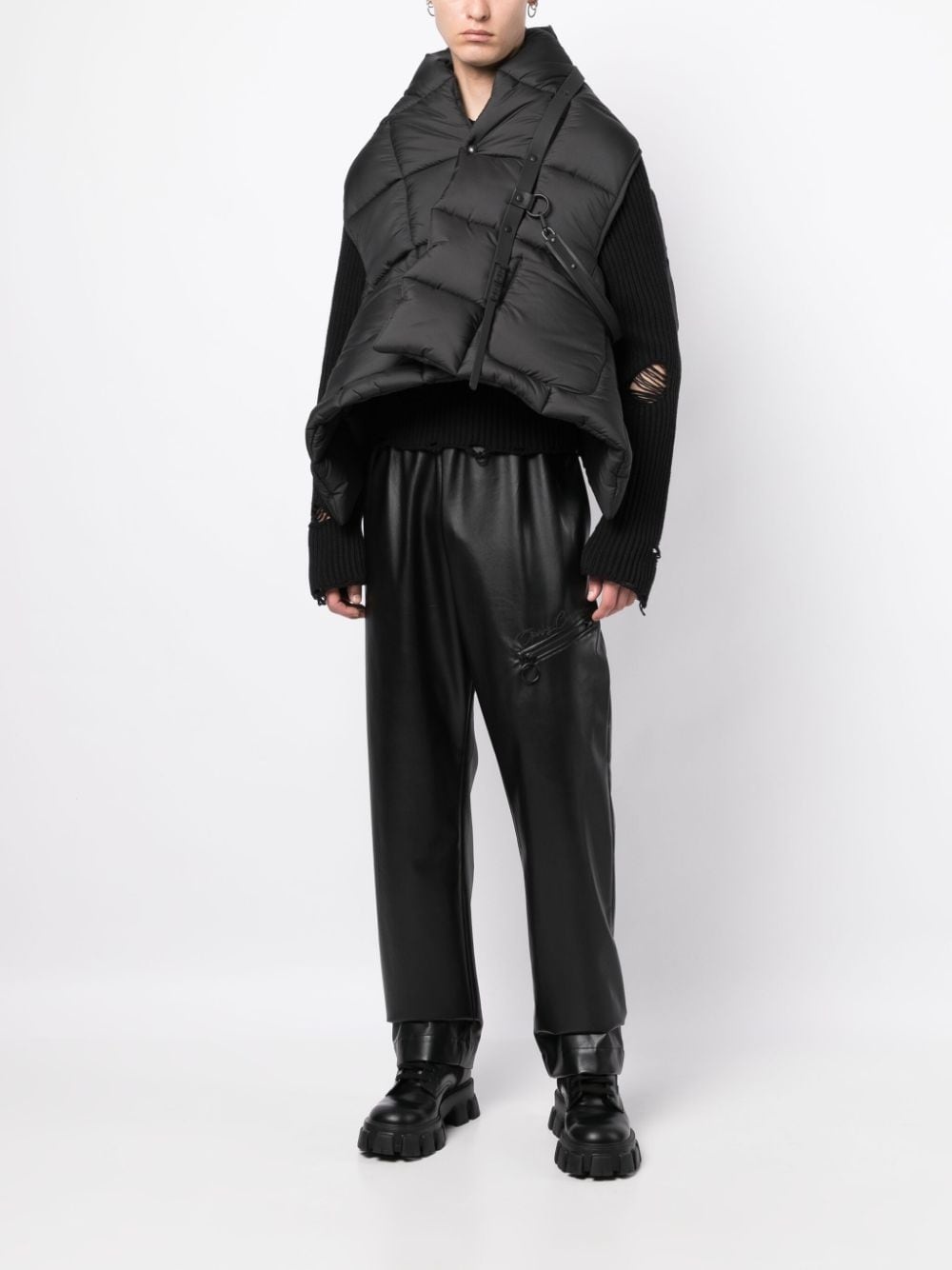 cropped padded gilet - 2