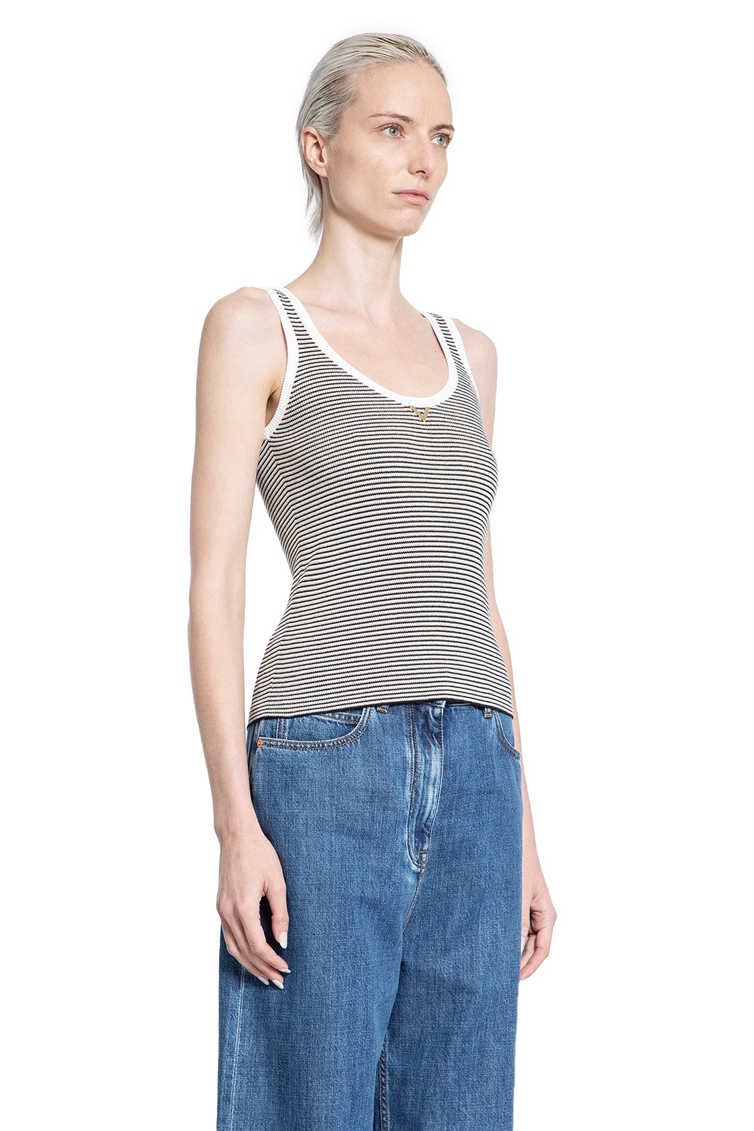 Cotton-And-Lurex-Tank-Top - 2