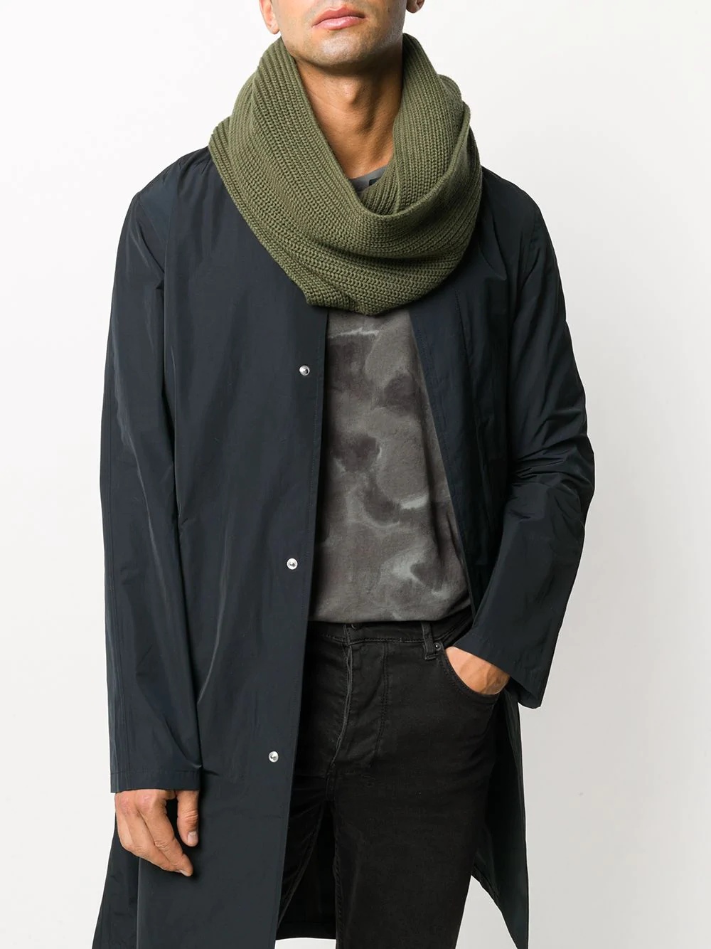 K-Angle zip-detail scarf - 2