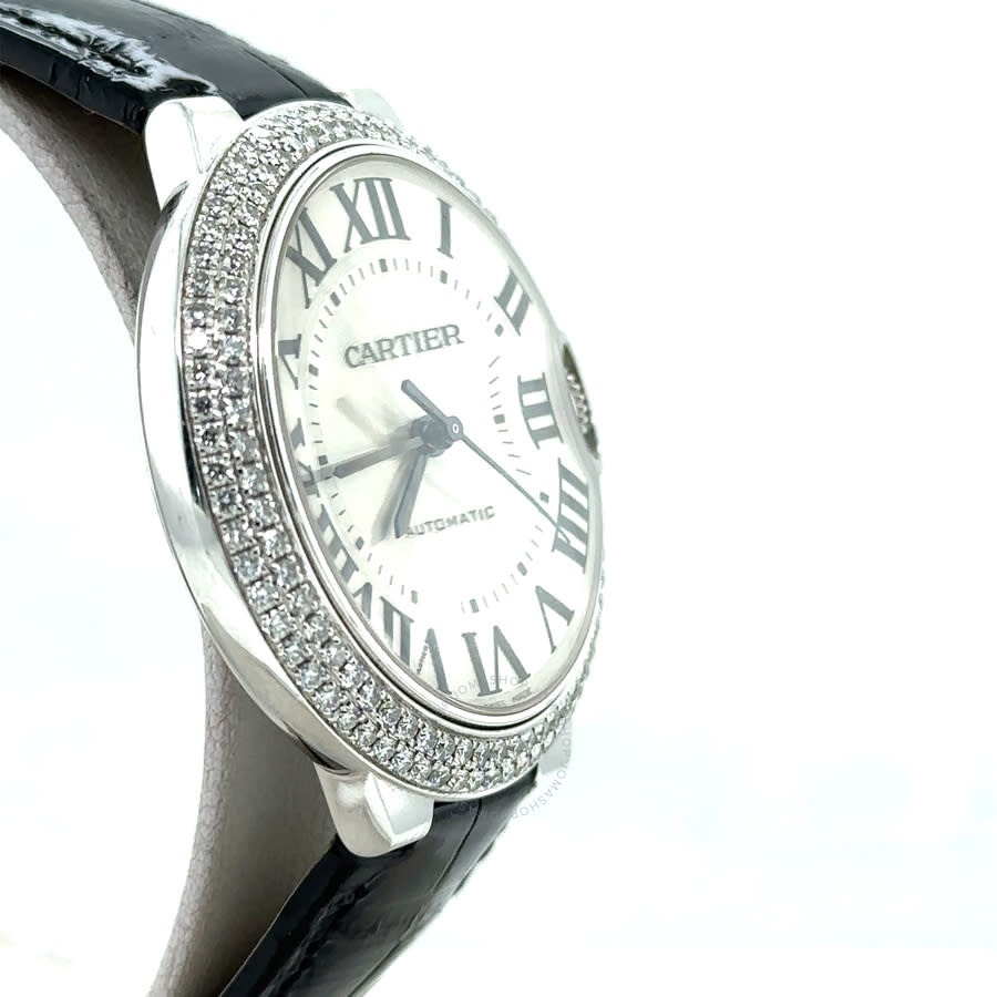 Pre-owned Cartier Ballon Bleu De Cartier Diamond Silver Flinque Dial Ladies Watch WE902067 - 3