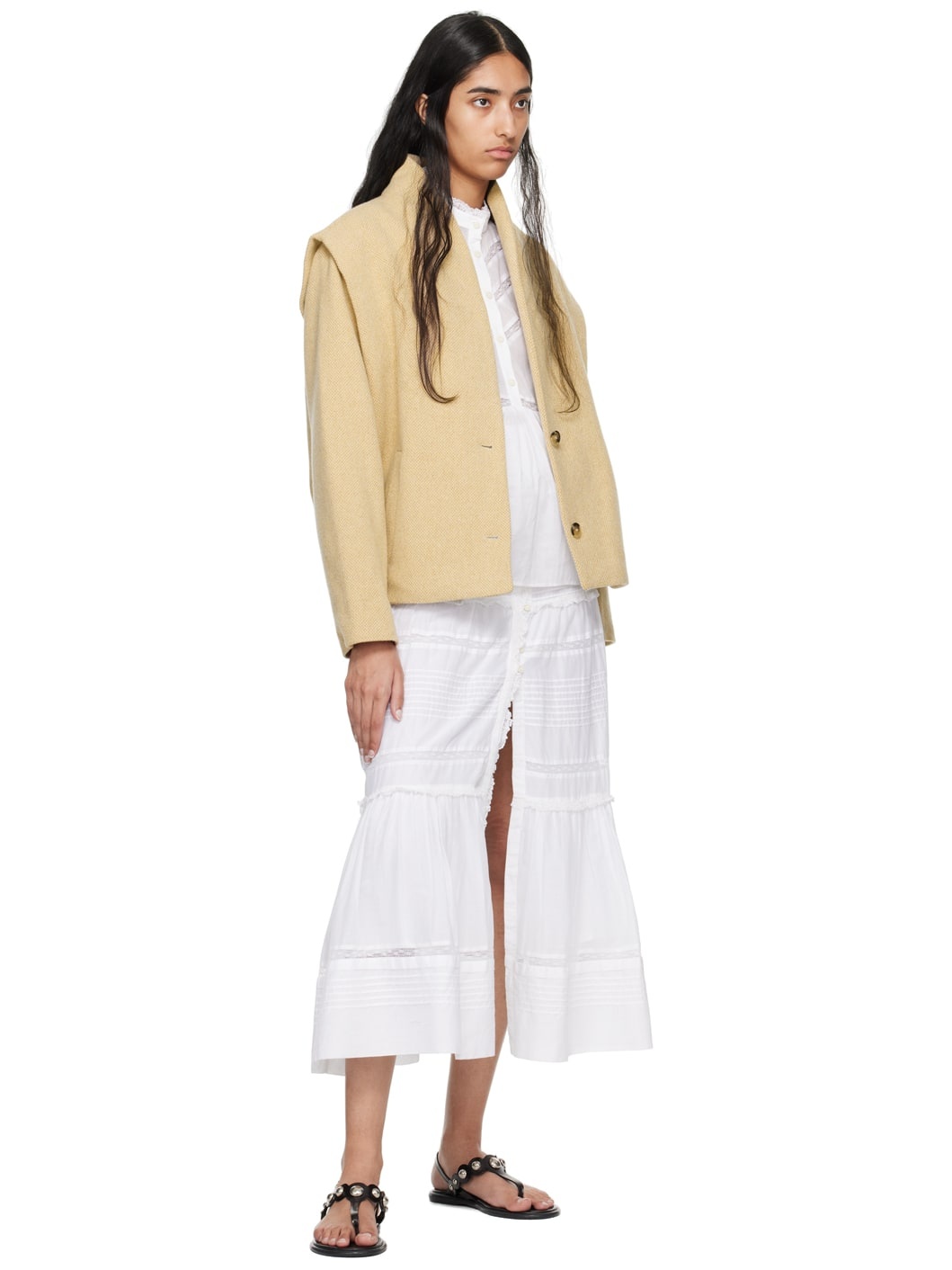 White Gihane Maxi Skirt - 4