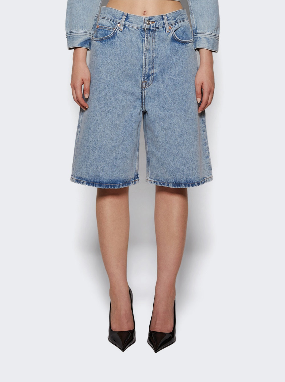 Denim Low Rise Short Blue - 2