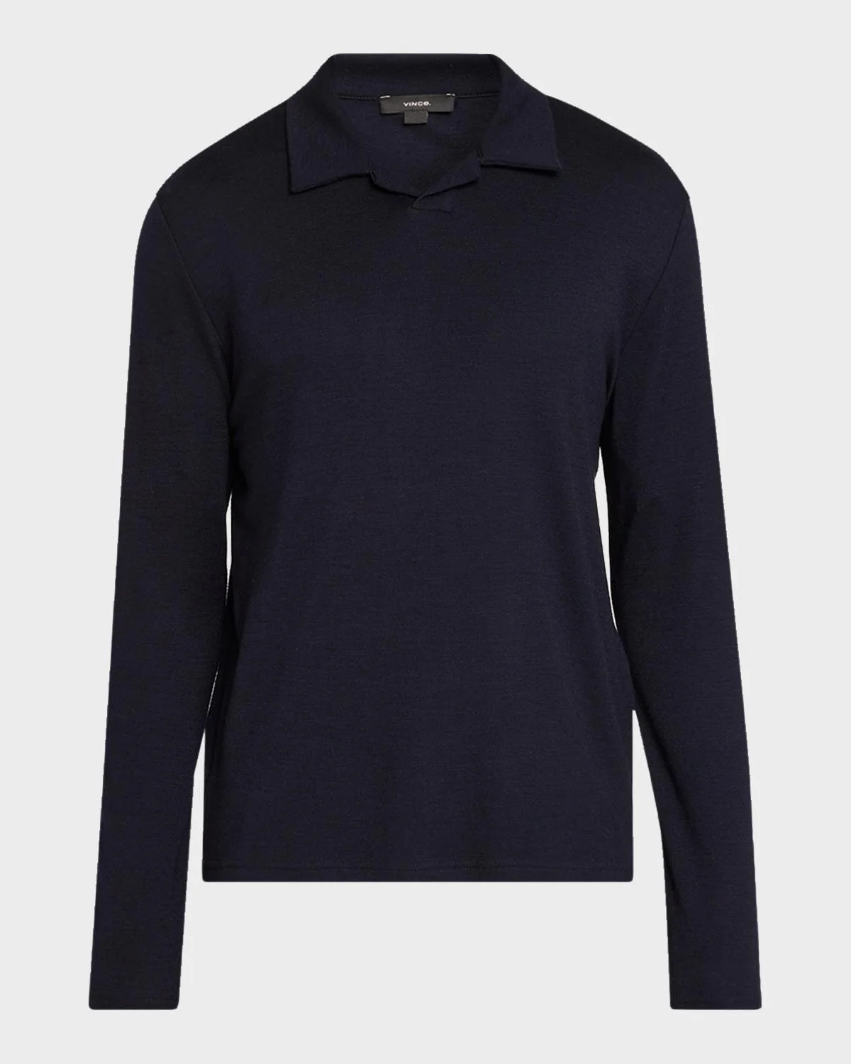 Men's Wool Interlock Long-Sleeve Polo Shirt - 1