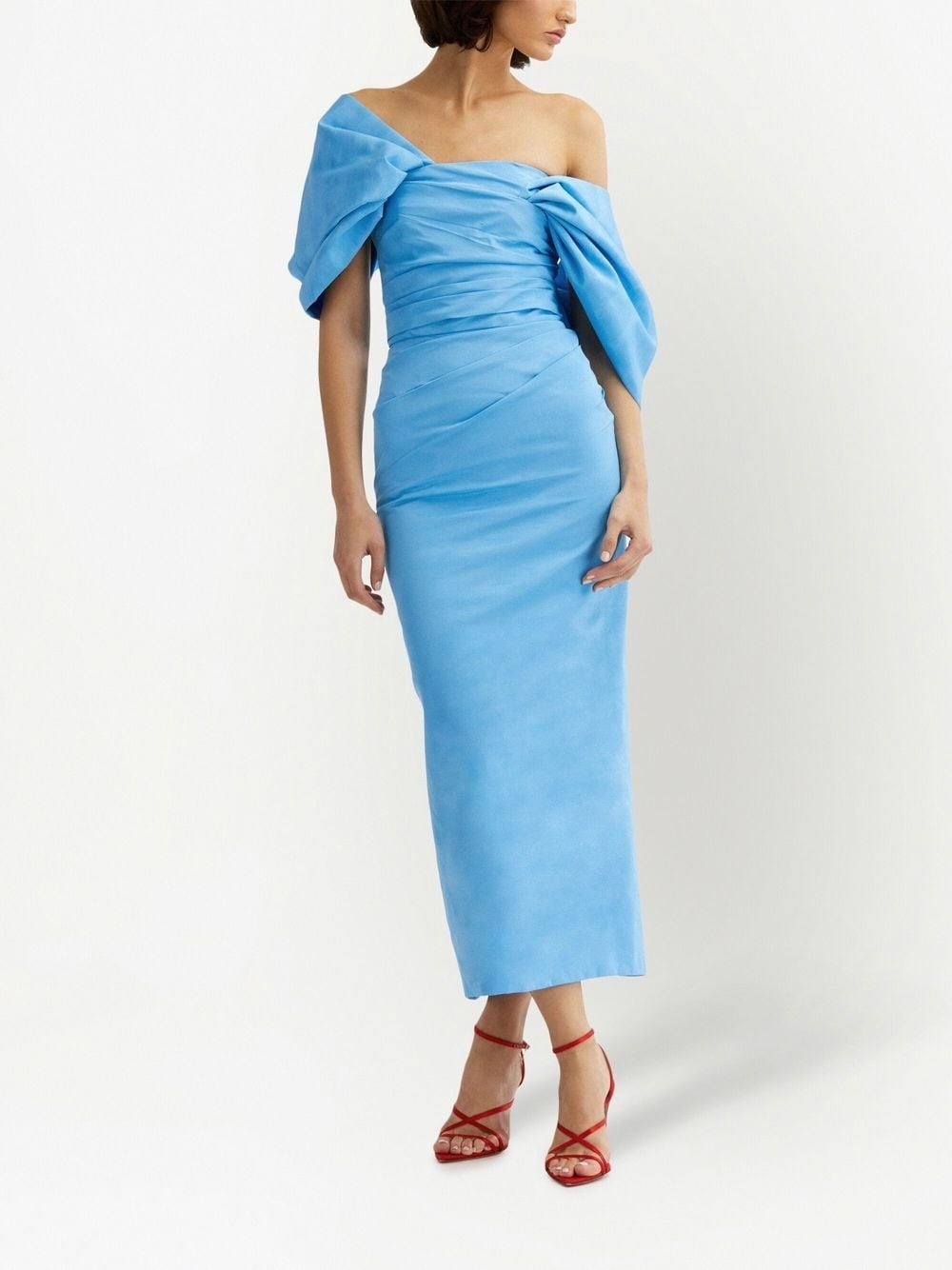 asymmetric gathered dress - 2