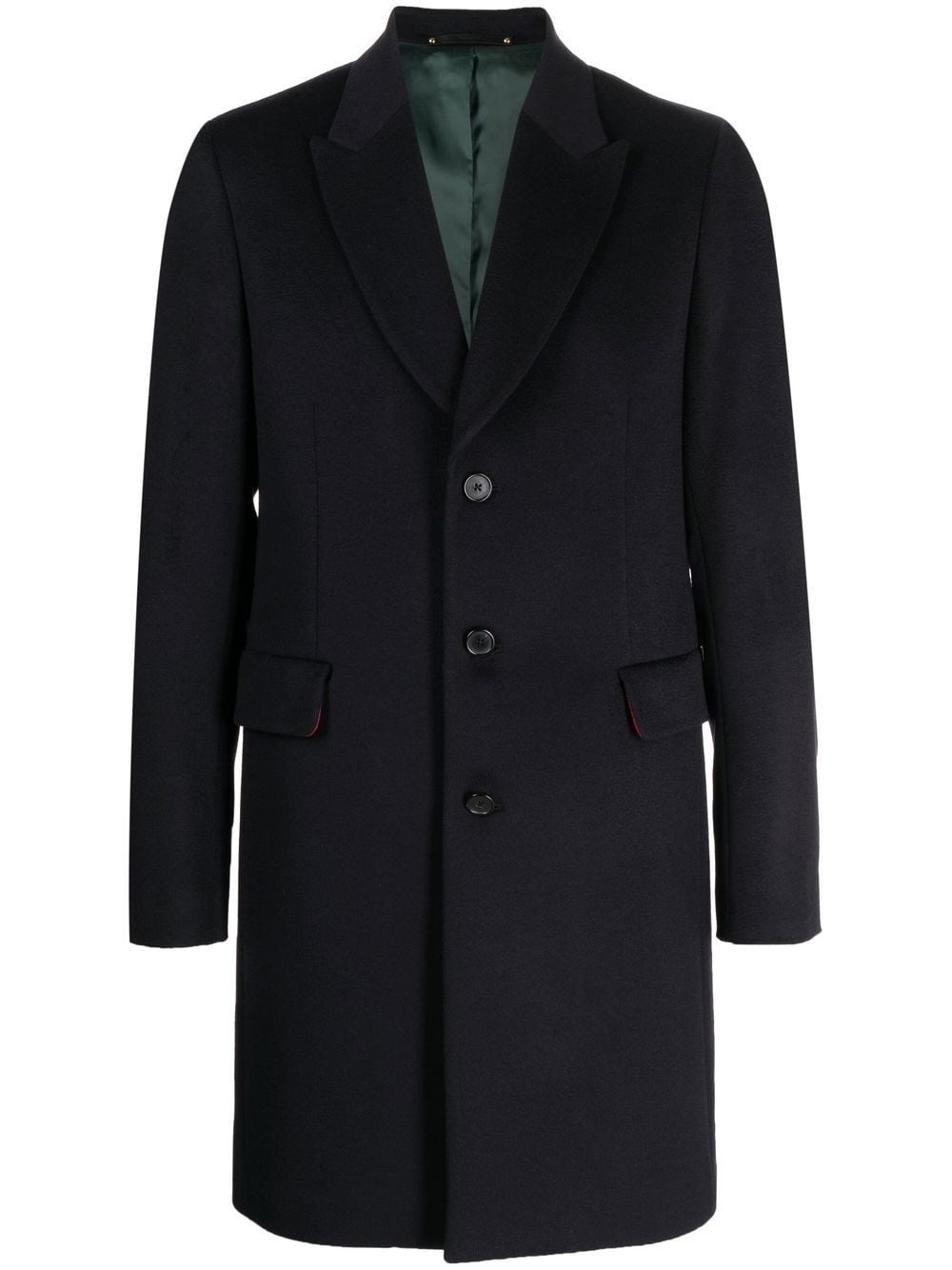 single-breasted cashmere coat - 1