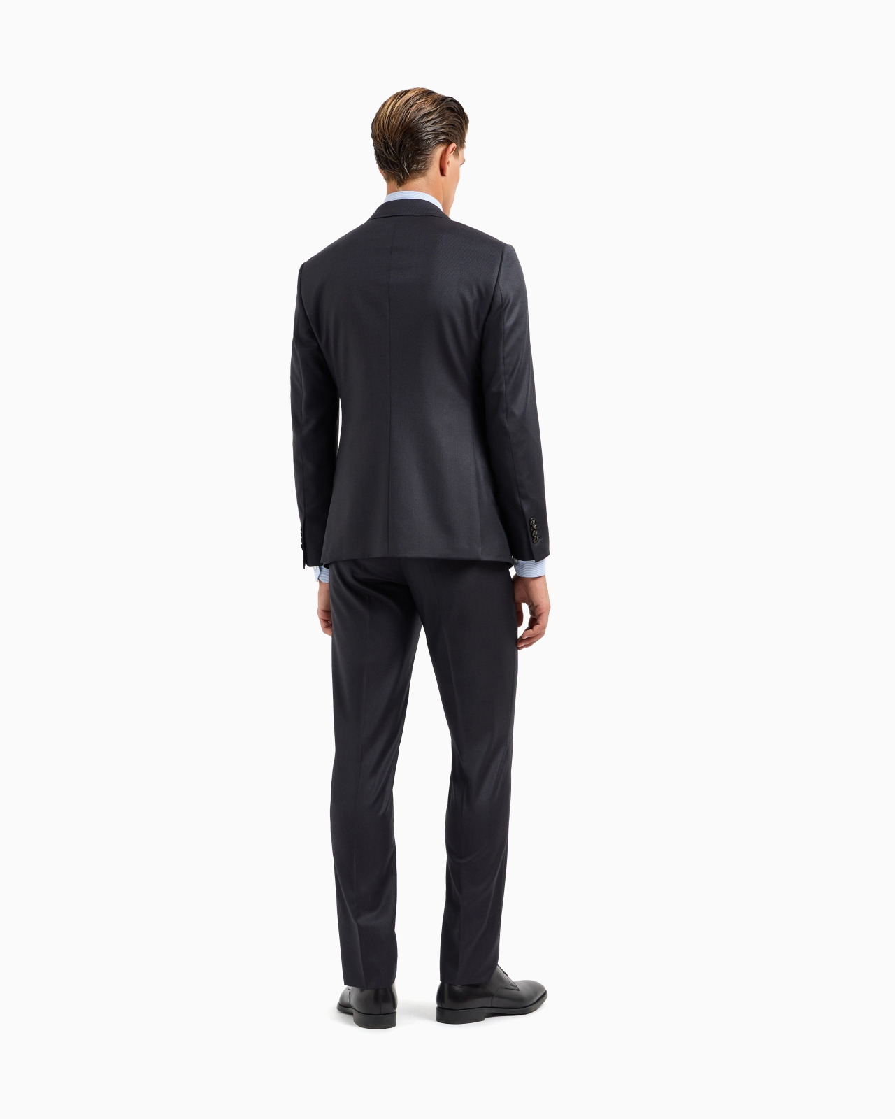 Manhattan Line virgin-wool single-breasted suit with a micro-check motif - 3