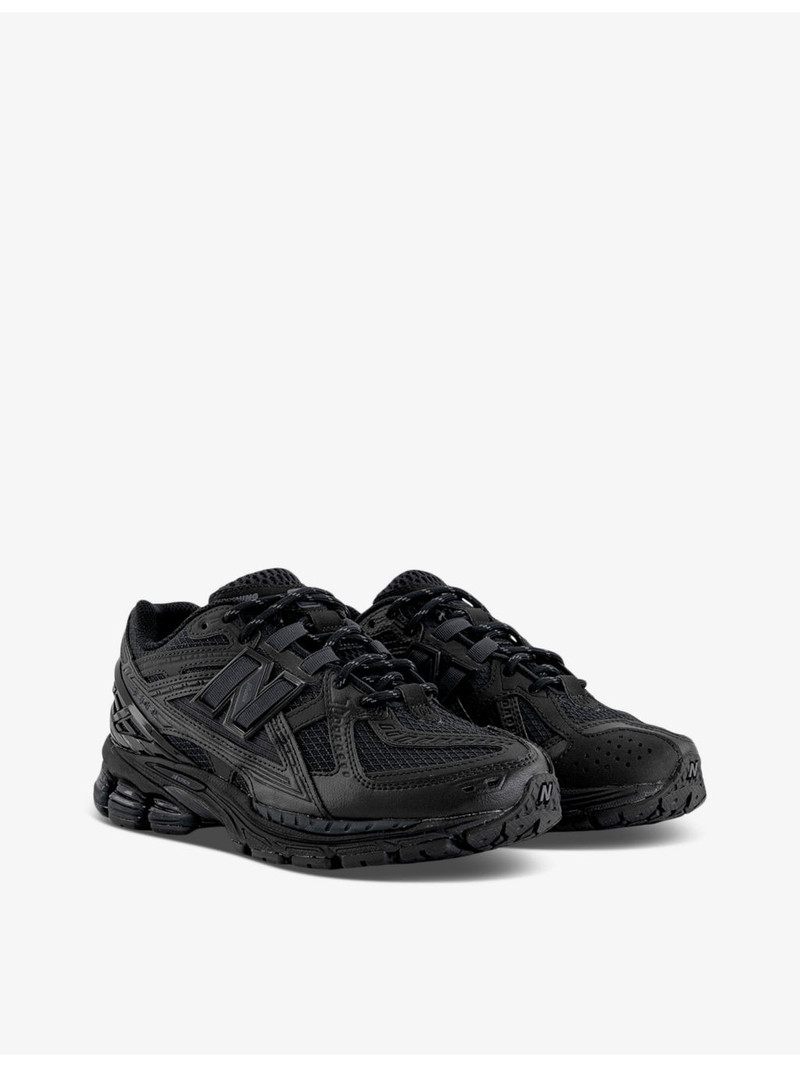 1906 brand-patch leather and mesh low-top trainers 3