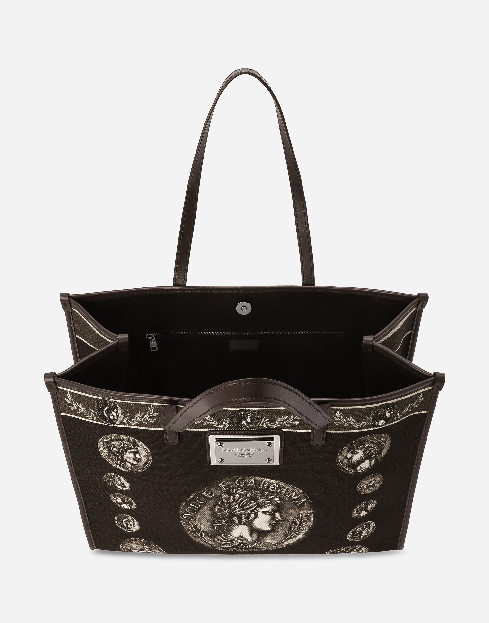 Large printed canvas shopper - 5