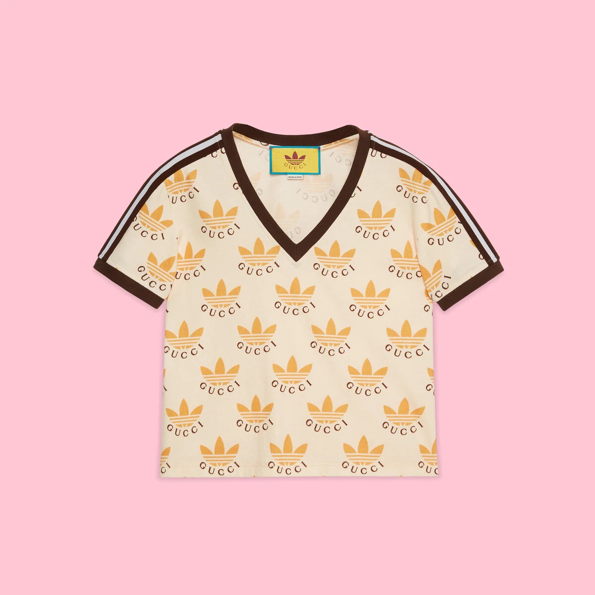 adidas x Gucci Trefoil print T-shirt - 1