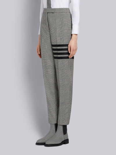 Thom Browne Black and White Wool Prince of Wales Tapered 4-Bar Trouser outlook