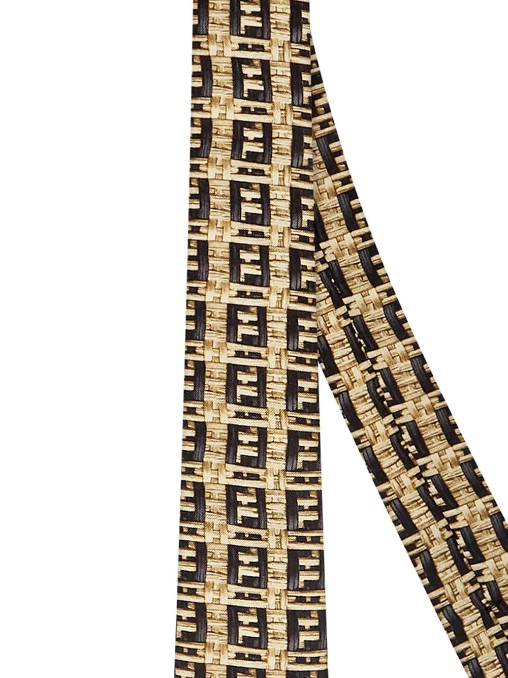 FF raffia print necktie - 2