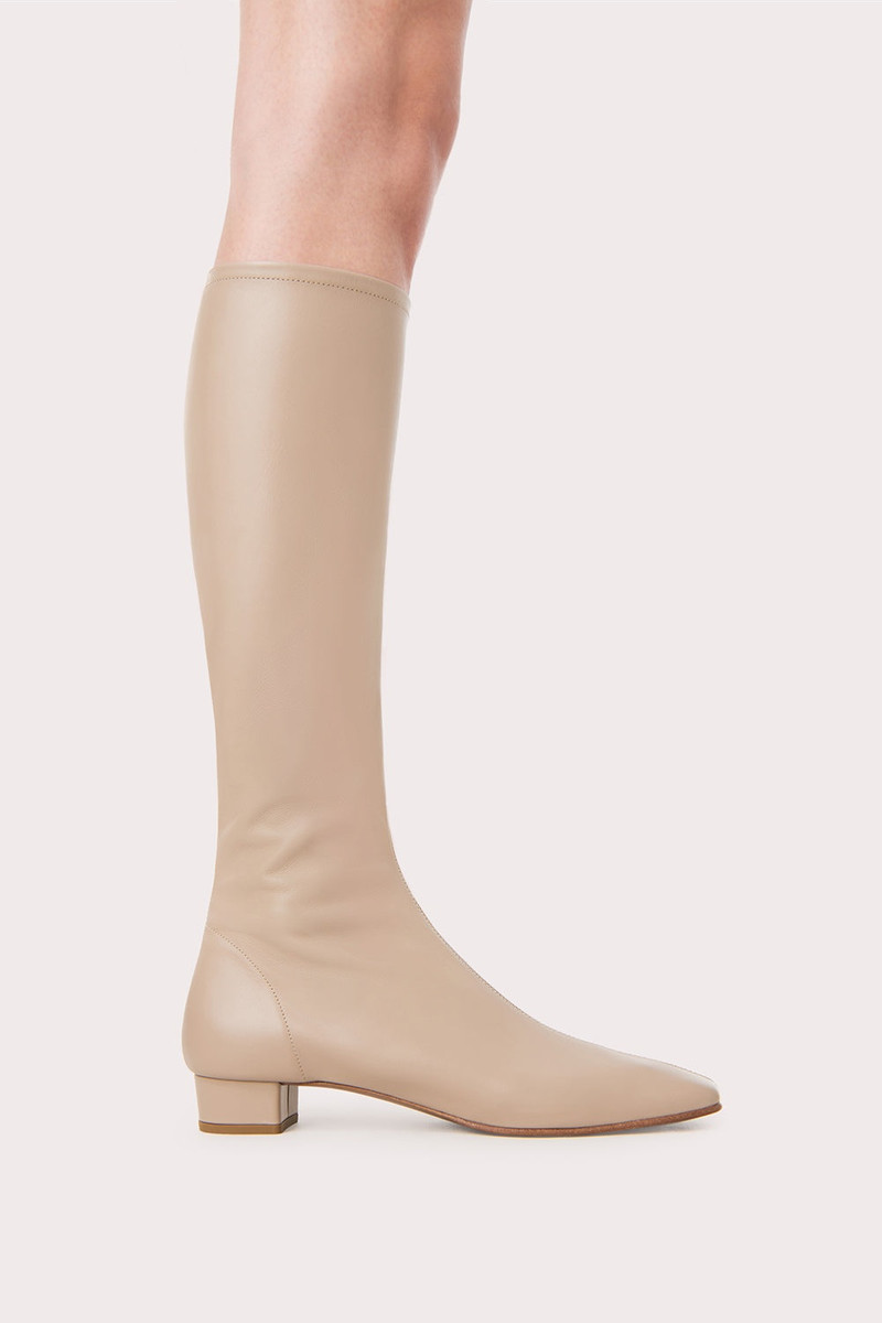 BY FAR EDIE TAUPE NAPPA LEATHER outlook